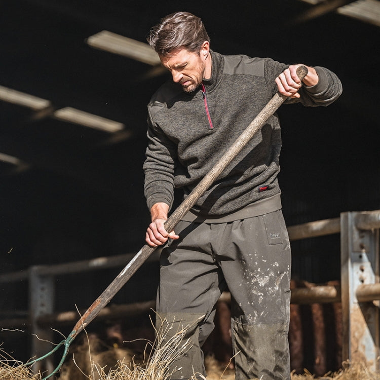 Hoggs Of Fife Green King II 1/4 Zip Knit Sweater