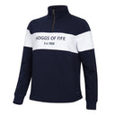 Hoggs of Fife Ladies Dumfries 1888 1/4 Zip Sweatshirt - Navy/White