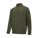 Hoggs of Fife Lothian II 1/4 Zip Pullover - Olive Marl