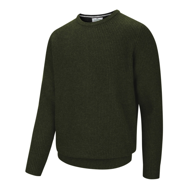 Hoggs Of Fife Borders Ribbed Knit Pullover - Loden