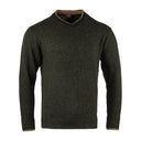 Jack Pyke Ashcombe V Neck 100% Lambswool Sweater - Dark Olive