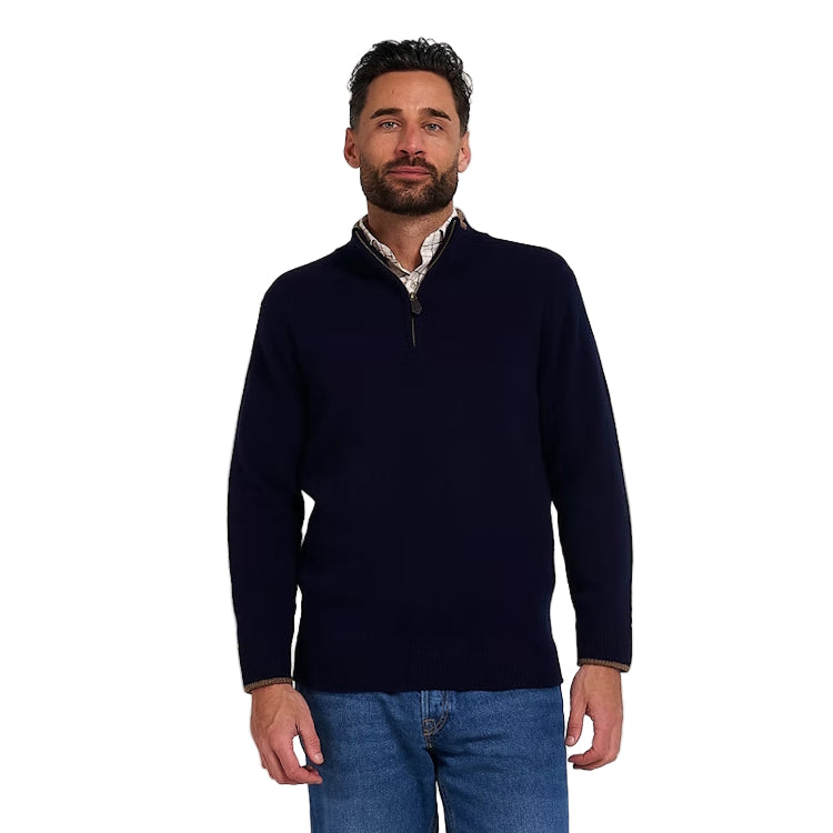 Jack Pyke Ashcombe Zip Neck Sweater - Navy