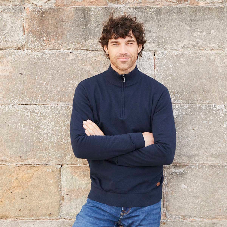 Ridgeline Hartland 1/4 Zip Neck - Navy