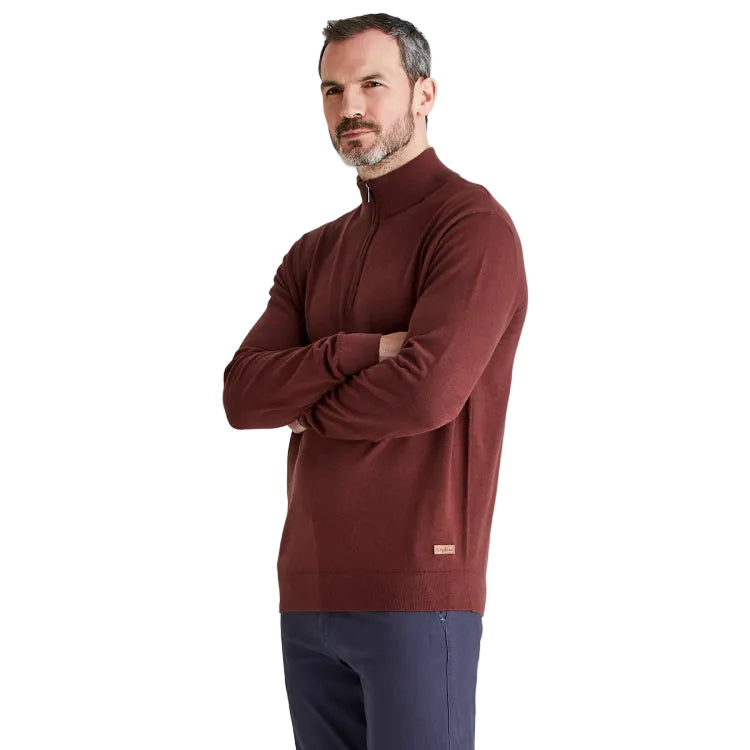 Ridgeline Hartland 1/4 Zip Neck - Oxblood