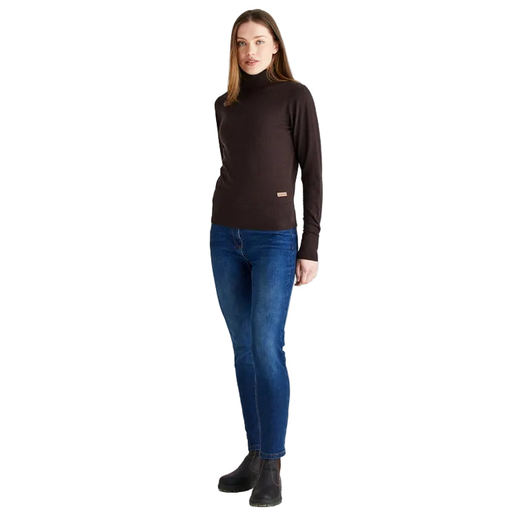 Ridgeline Ladies Melford Roll Neck - Deep Bark