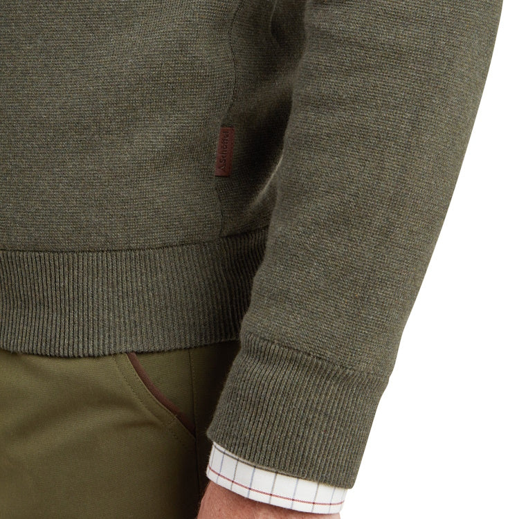 Schoffel Angus Aerobloc 1/4 Zip Jumper - Woodland