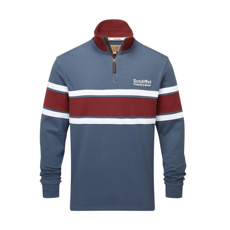 Schoffel Exmouth Heritage 1/4 Zip Sweatshirt - Oxford Navy