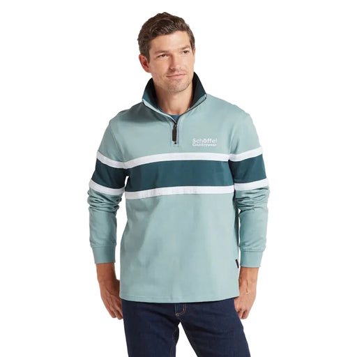 Schoffel Exmouth Heritage 1/4 Zip Sweatshirt - Powder Blue