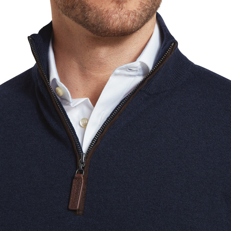 Schoffel Jura 1/4 Zip Jumper - Navy
