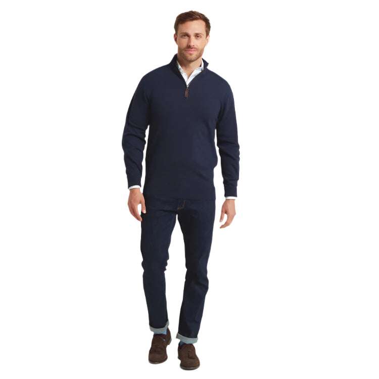 Schoffel Jura 1/4 Zip Jumper - Navy