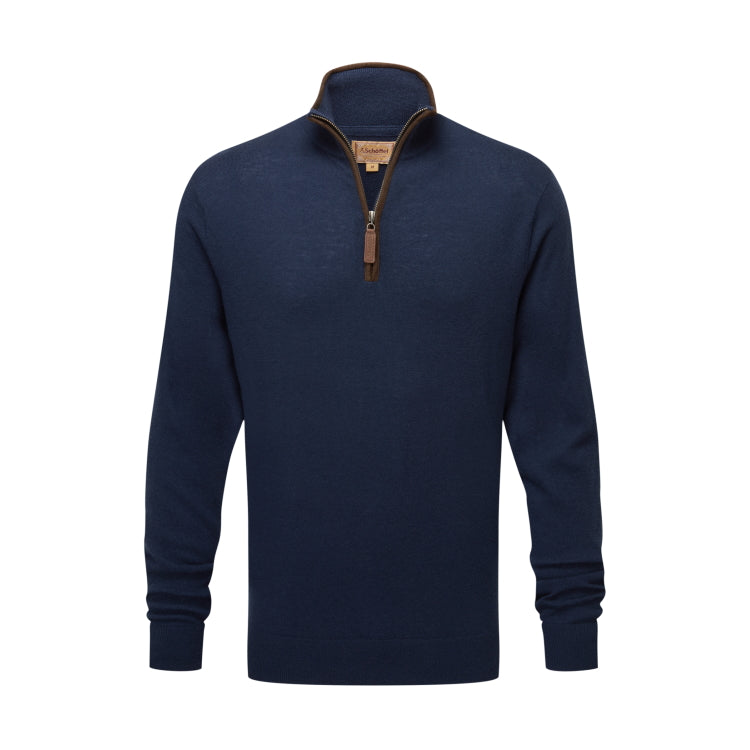 Schoffel Jura 1/4 Zip Jumper - Navy