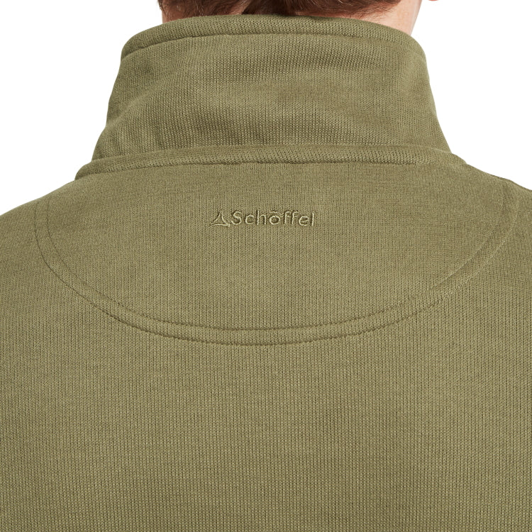 Schoffel Kingsand 1/4 Zip Jumper - Dark Khaki Green