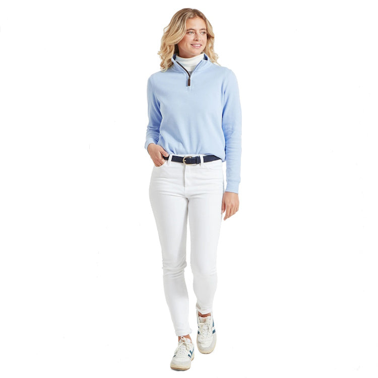 Schoffel Ladies Appletree Bay Sweater 1/4 Zip - Sky Blue