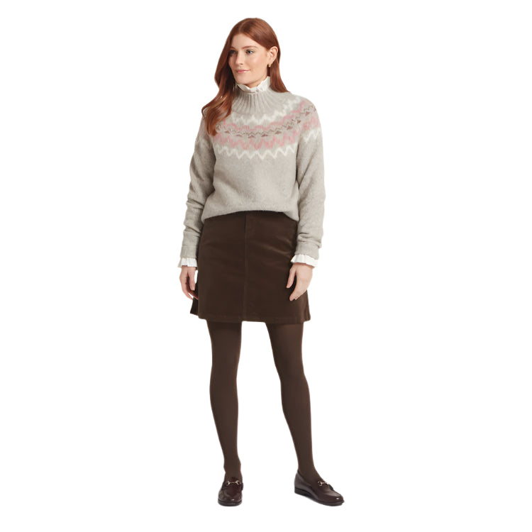 Schoffel Ladies Evie Fairisle Sweater - Cobblestone