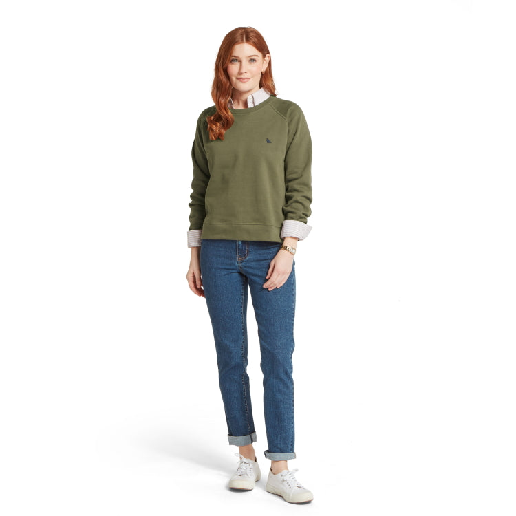 Schoffel Ladies Newberry Sweatshirt - Dark Khaki Green