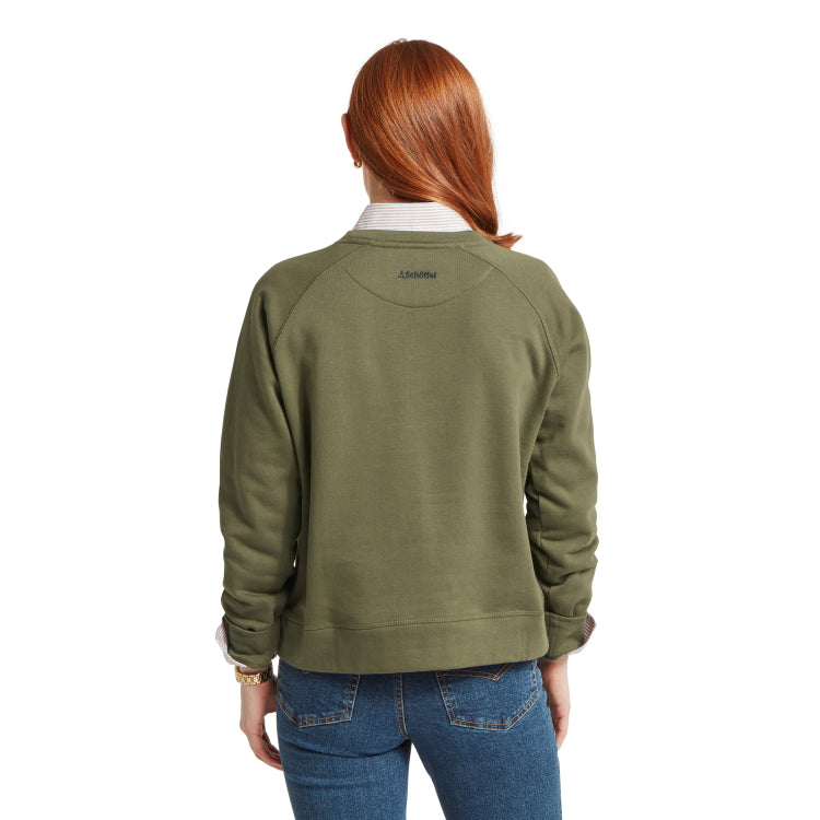 Schoffel Ladies Newberry Sweatshirt - Dark Khaki Green