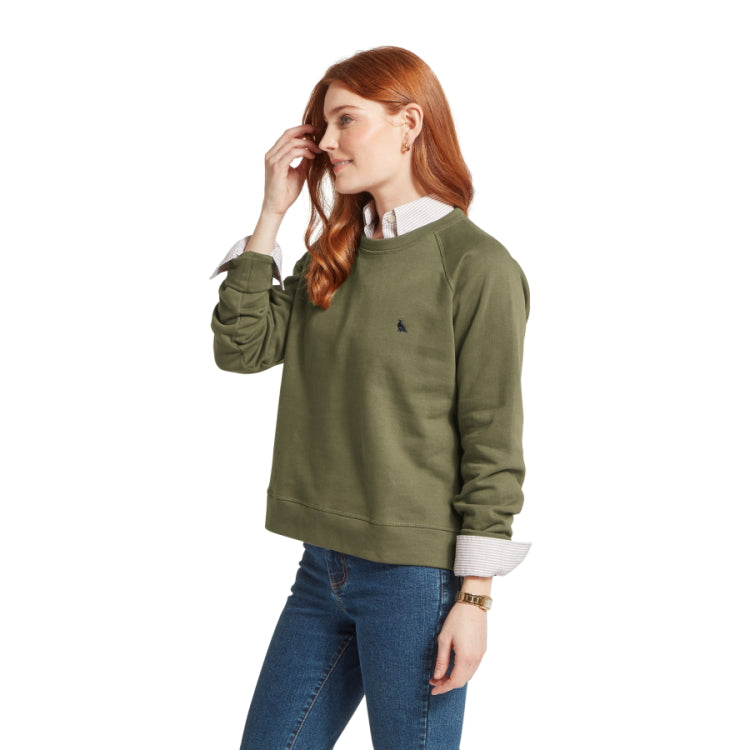 Schoffel Ladies Newberry Sweatshirt - Dark Khaki Green