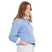 Schoffel Ladies Polperro Pima Cotton 1/4 Zip Sweater - Sky Blue