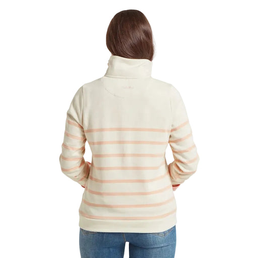 Schoffel Ladies Sandown Sweatshirt - Pale Stone/Coral Peach Stripe