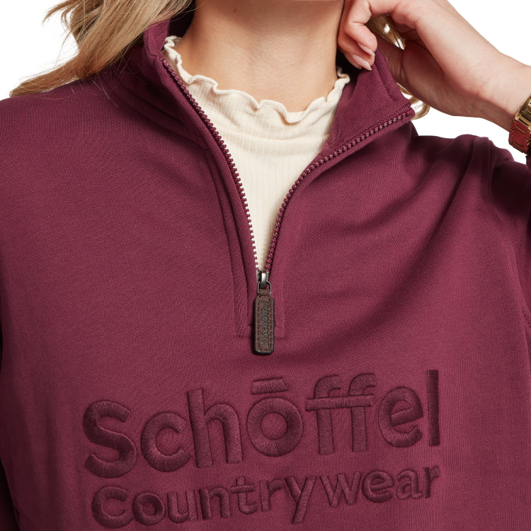 Schoffel Ladies St Issey Sweatshirt - Burgundy