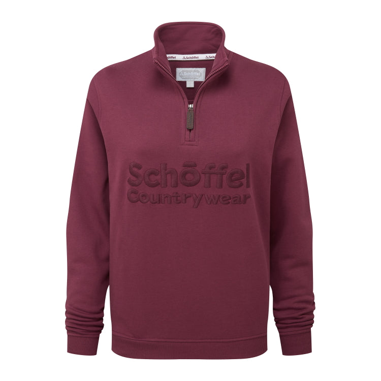 Schoffel Ladies St Issey Sweatshirt - Burgundy