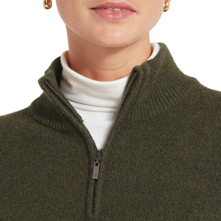 Schoffel Ladies Thoralby 1/4 Zip Sweater - Loden