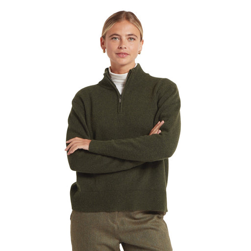 Schoffel Ladies Thoralby 1/4 Zip Sweater - Loden