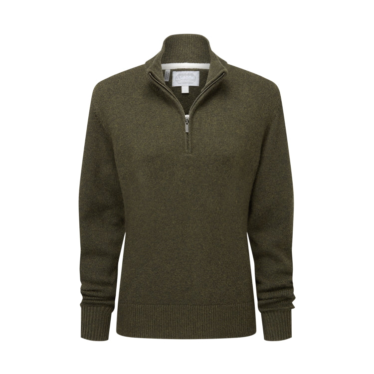 Schoffel Ladies Thoralby 1/4 Zip Sweater - Loden
