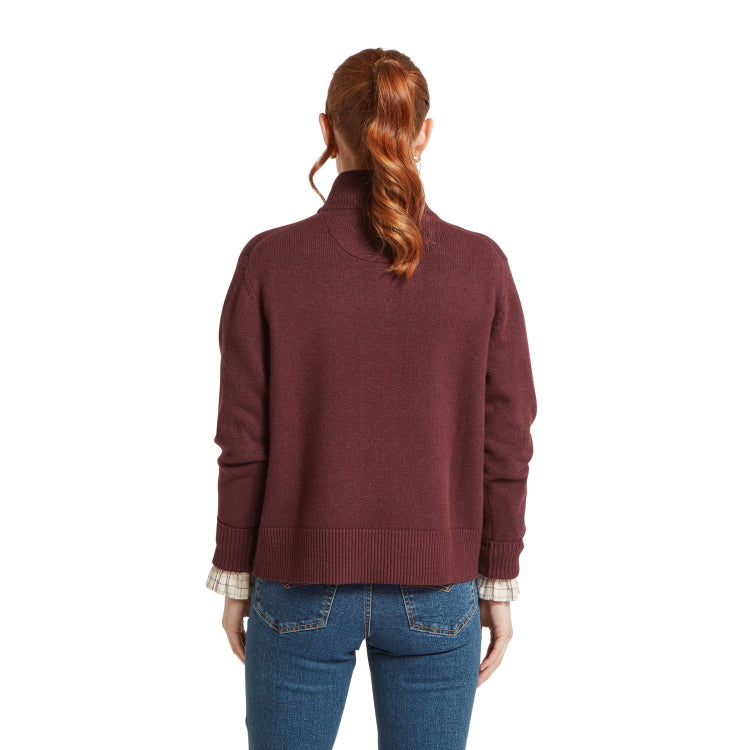 Schoffel Ladies Thoralby 1/4 Zip Jumper - Port