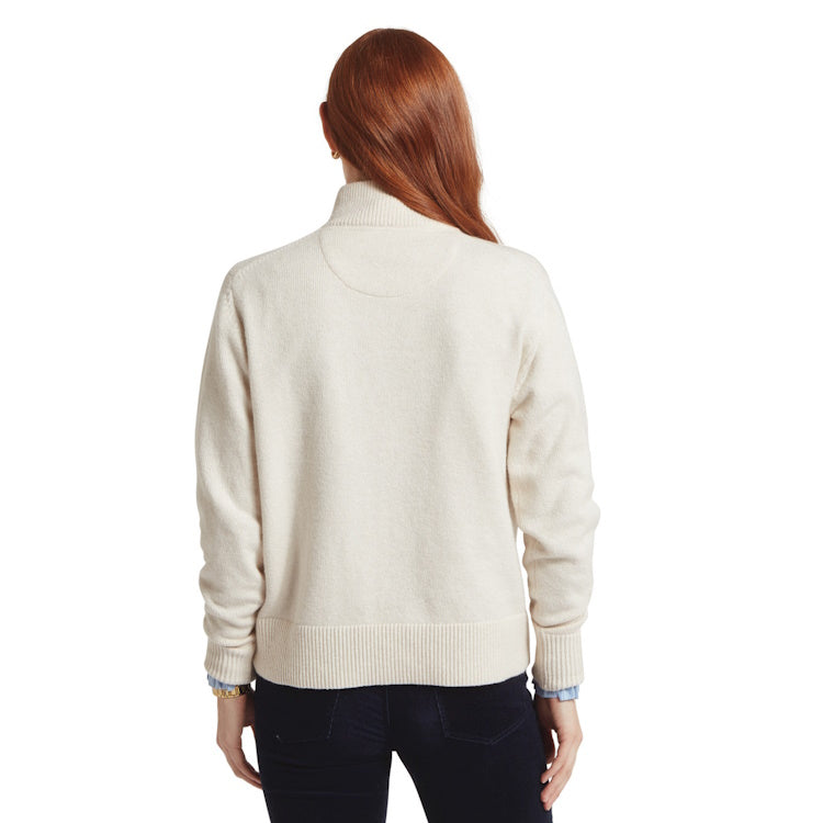 Schoffel Ladies Thoralby 1/4 Zip Jumper - Soft White