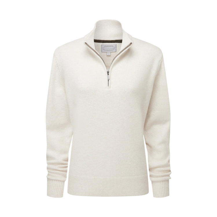 Schoffel Ladies Thoralby 1/4 Zip Jumper - Soft White