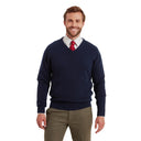 Schoffel Lewis Lambswool V Neck Jumper - Navy