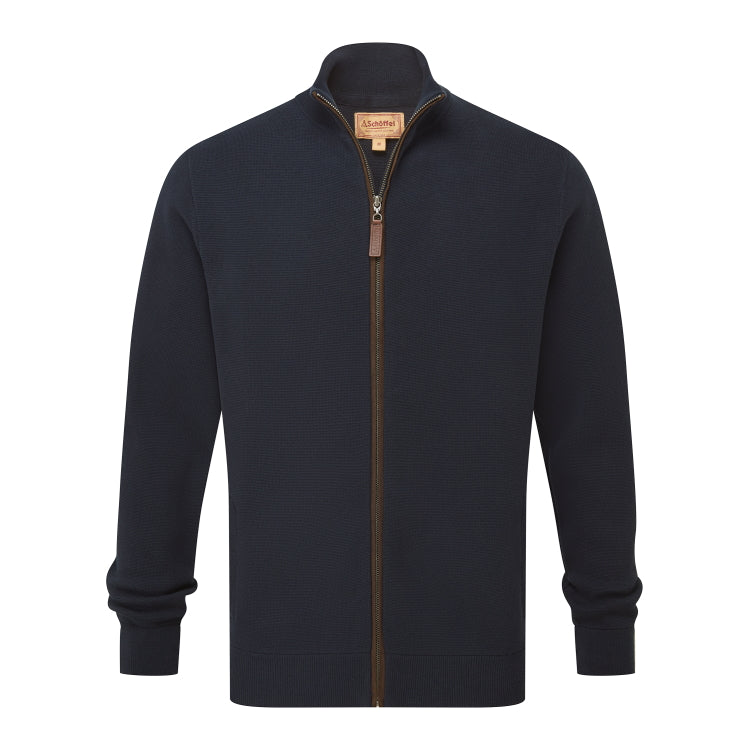 Schoffel Marlow Full Zip Jumper - Navy