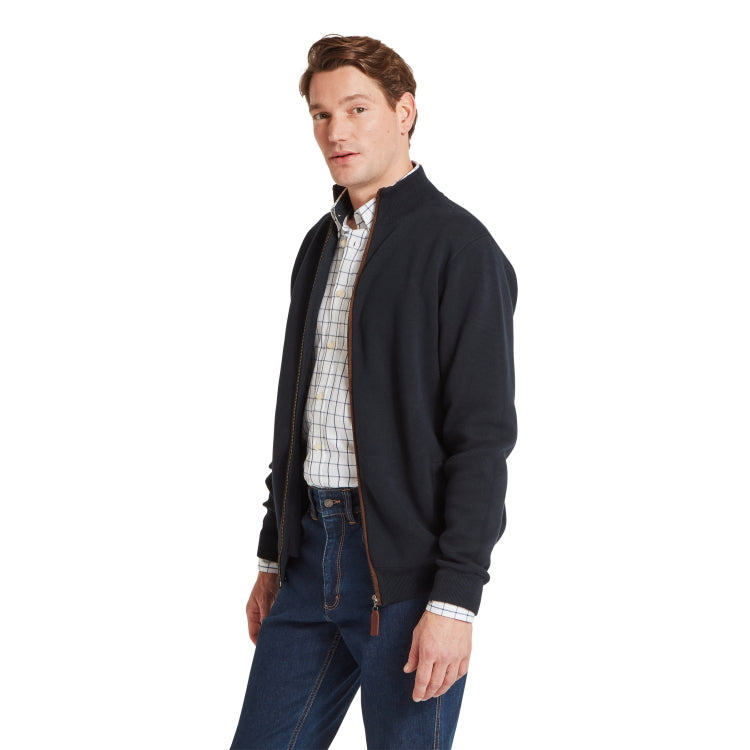 Schoffel Marlow Full Zip Jumper - Navy