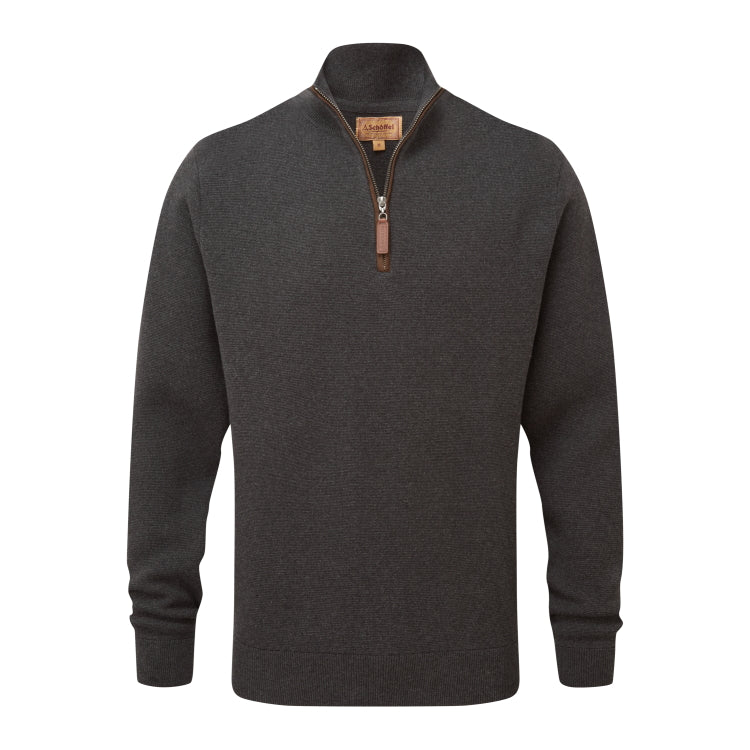 Schoffel Marlow 1/4 Zip Jumper - Charcoal