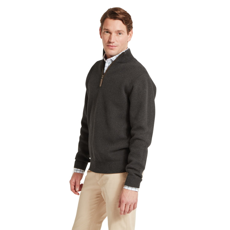 Schoffel Marlow 1/4 Zip Jumper - Charcoal