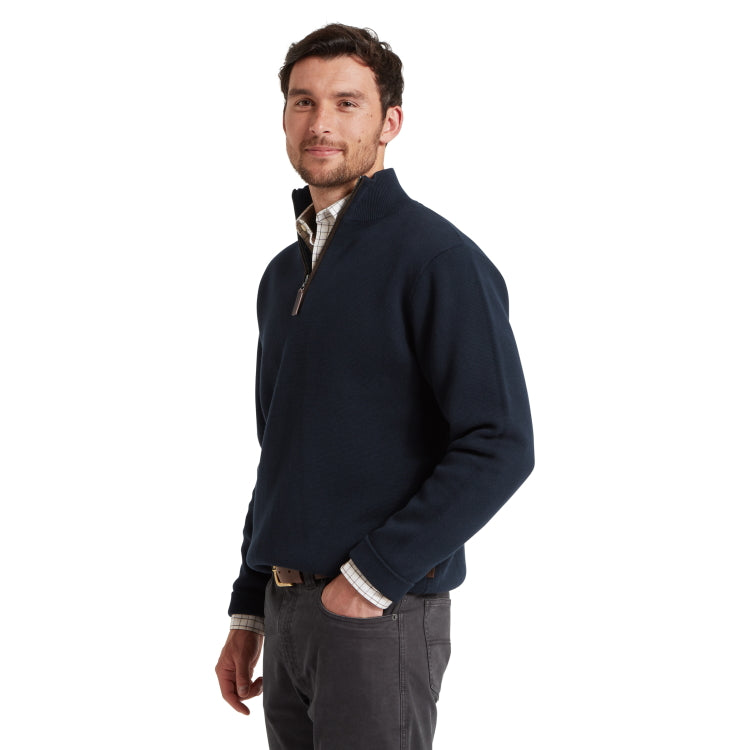 Schoffel Marlow 1/4 Zip Jumper - Navy
