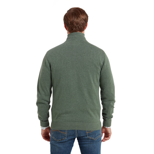 Schoffel Porthmeor Pima Cotton 1/4 Zip Jumper - Country Green