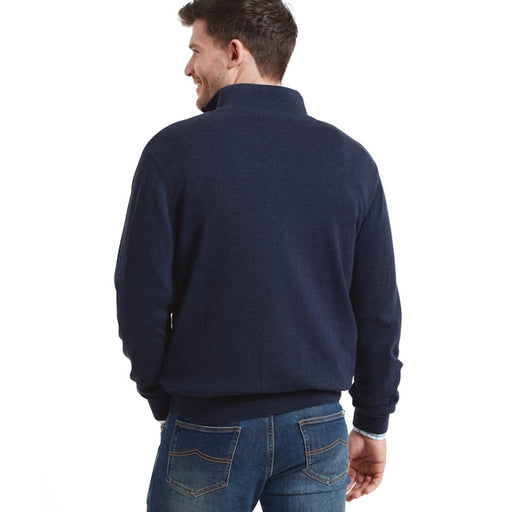 Schoffel Porthmeor Pima Cotton 1/4 Zip Jumper - Navy