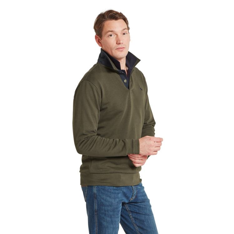 Schoffel Horseley Rugby Sweatshirt - Peat Green