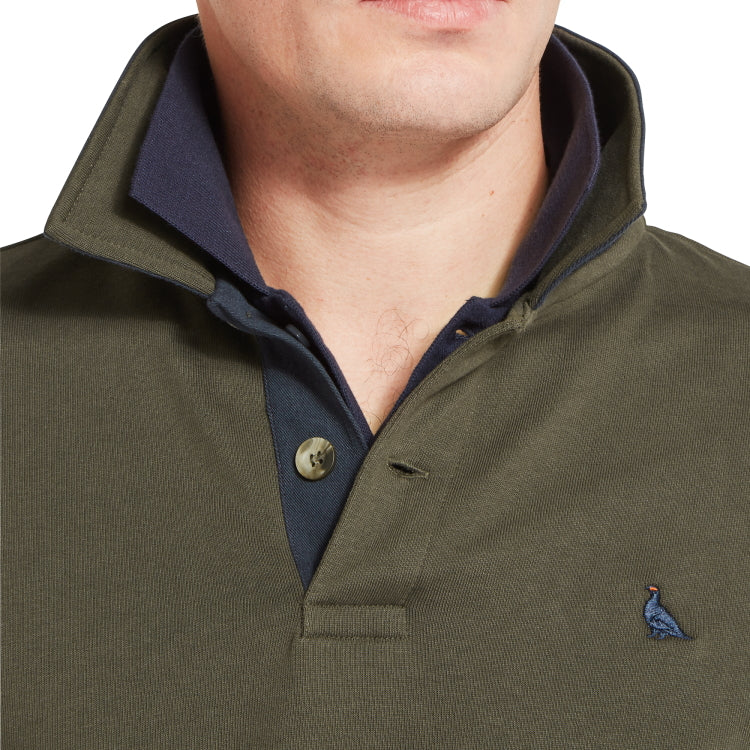 Schoffel Horseley Rugby Sweatshirt - Peat Green
