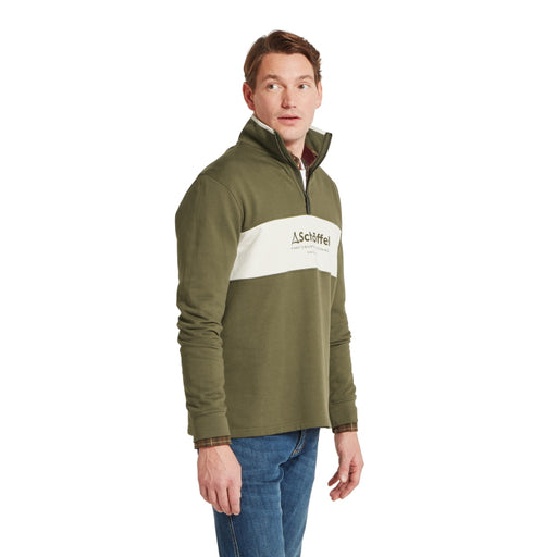 Schoffel Trencom 1/4 Zip Sweatshirt - Dark Khaki Green