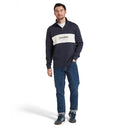Schoffel Trencom 1/4 Zip Sweatshirt - Navy/Stone