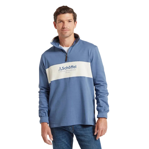 Schoffel Trencom 1/4 Zip Sweatshirt - Vintage Indigo/Stone