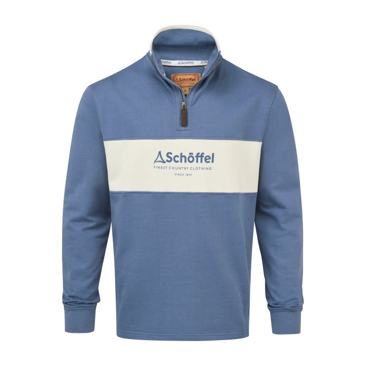 Schoffel Trencom 1/4 Zip Sweatshirt - Vintage Indigo/Stone