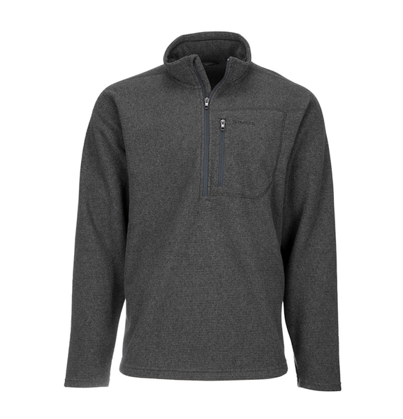 Simms Rivershed Quarter Zip Sweater - Carbon