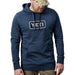 Yeti Logo Badge Fleece Hoodie Pullover - Navy