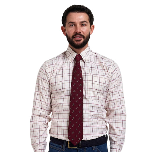 Jack Pyke Pheasant Silk Tie - Burgundy