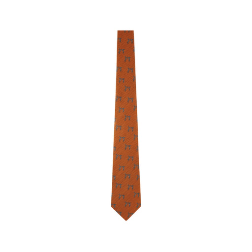 Schoffel Ashford Silk Tie - Burnt Orange Hare