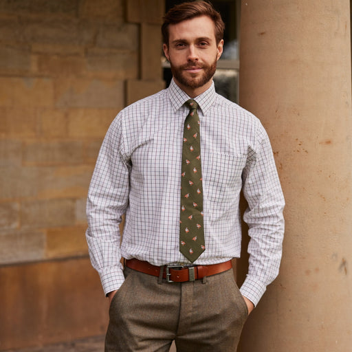 Schoffel Ashford Silk Tie - Forest French Partridge
